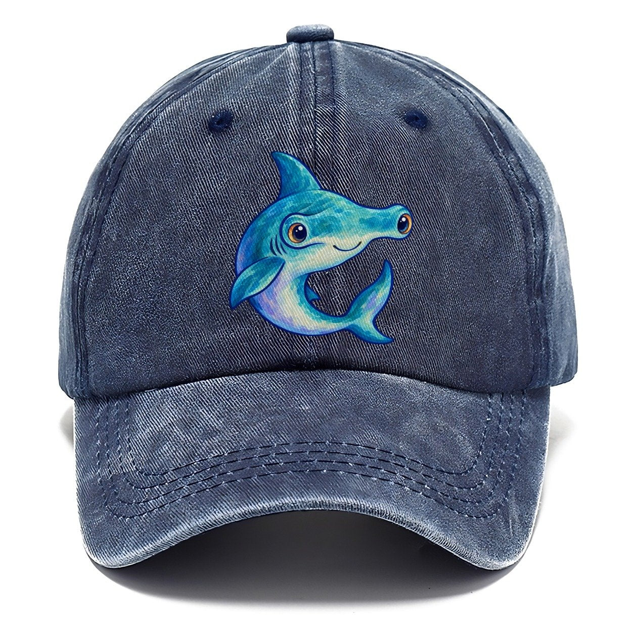 Hammerhead Shark Crescent Turn Sea Sprite Classic Cap – Twilight Navy