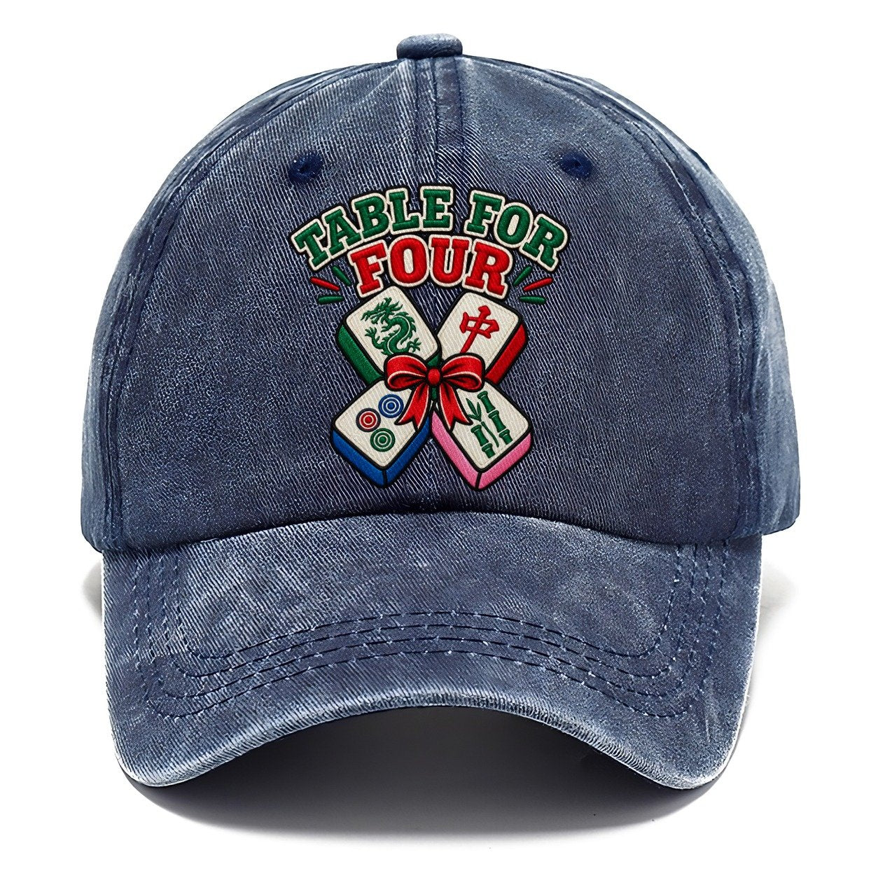 Table For Four Mahjong Game Night Classic Cap – Twilight Navy
