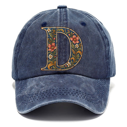 Wildflower D Monogram Classic Cap – Twilight Navy