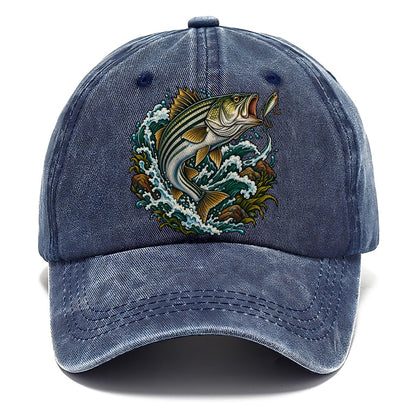 Striped Bass Surge Fishing Club Classic Cap – Twilight Navy