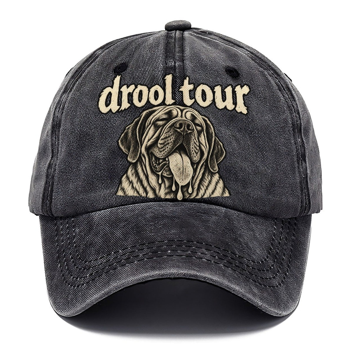 A Heavy Jowled Mastiff Head Panting With The Tongue Out Bark For Me Classic Cap – Graphite