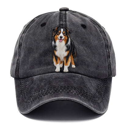 Black Tri Australian Shepherd Classic Cap – Graphite