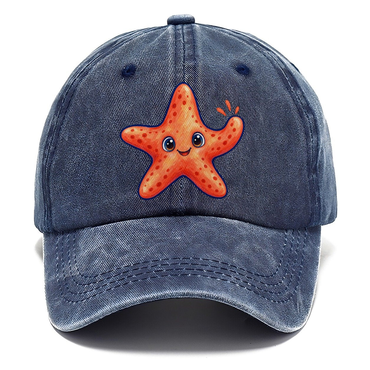 Starfish Front Cheer Sea Sprite Classic Cap – Twilight Navy