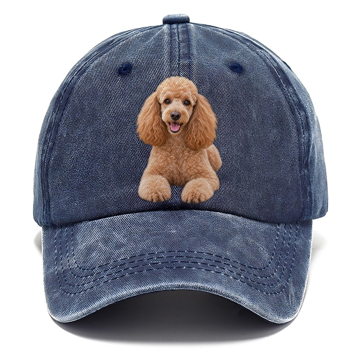 Poodle Sitting Top Breeds Classic Cap – Twilight Navy