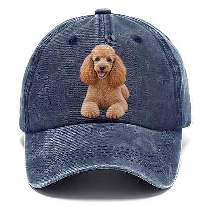 Poodle Sitting Top Breeds Classic Cap – Twilight Navy