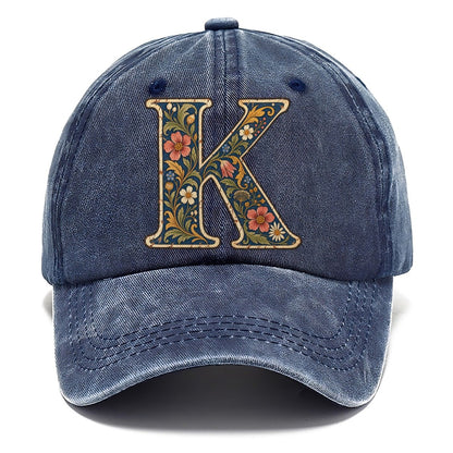Wildflower K Monogram Classic Cap – Twilight Navy