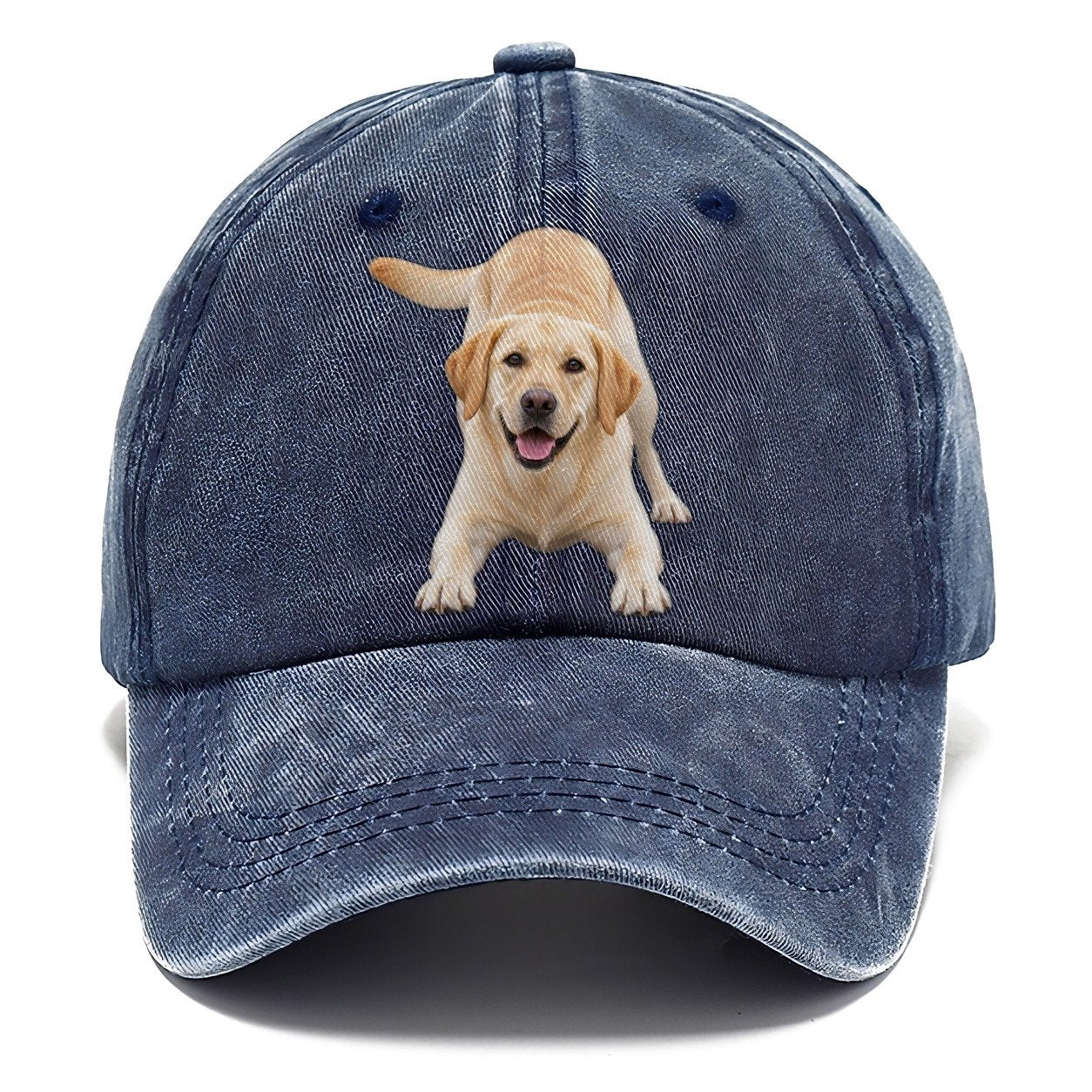 Labrador Retriever Play Bow Top Breeds Classic Cap – Twilight Navy