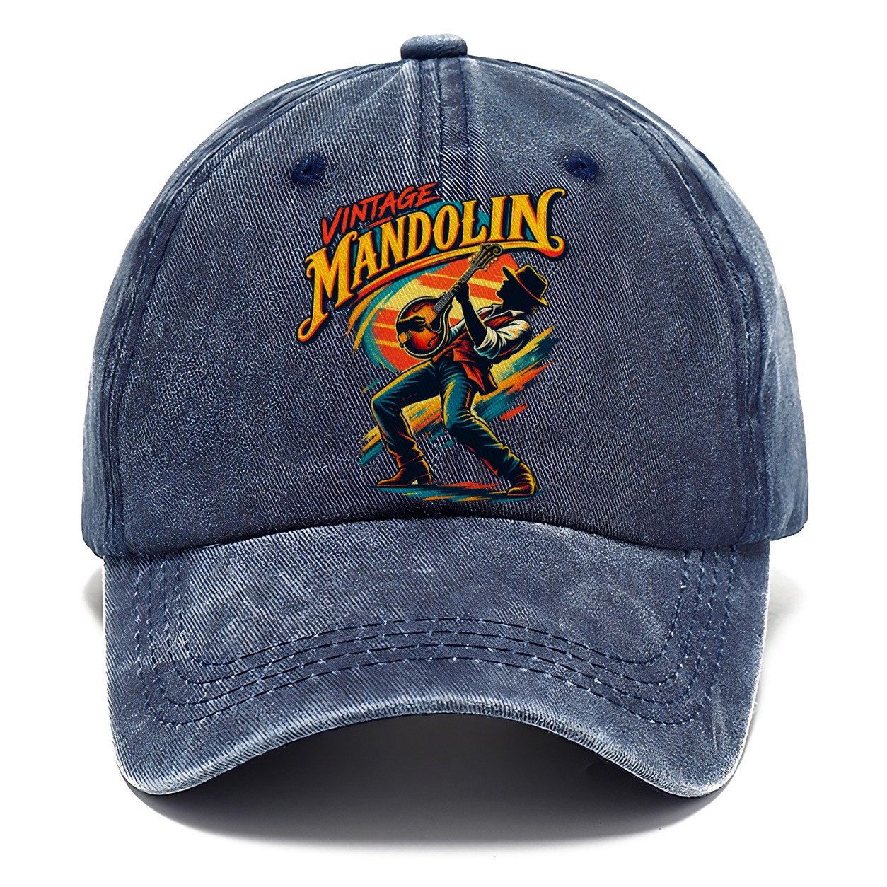 Vintage Mandolin Music Instruments Classic Cap – Twilight Navy