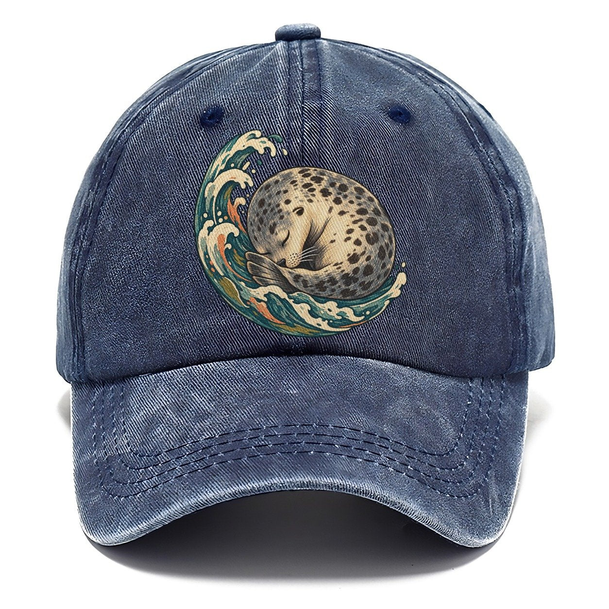 Sleeping Seal Tide Crescent Gentle Wild Classic Cap – Twilight Navy