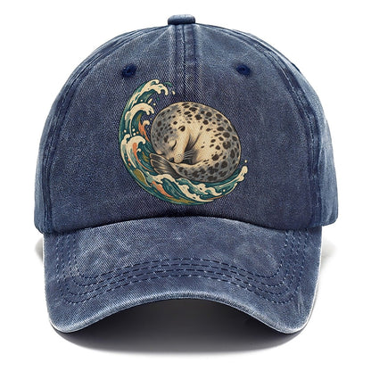 Sleeping Seal Tide Crescent Gentle Wild Classic Cap – Twilight Navy