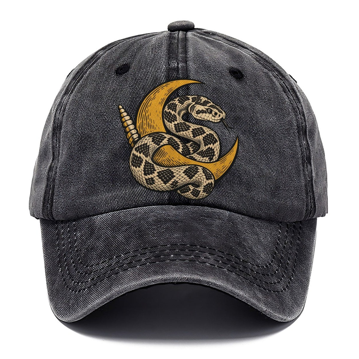 Rattlesnake Moon Coil Sundown Familiars Classic Cap – Graphite