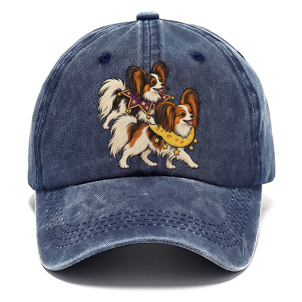 2 Papillons In Halloween Costumes Hdp 26 Parade Lineup Halloween Dog Parade Classic Cap – Twilight Navy