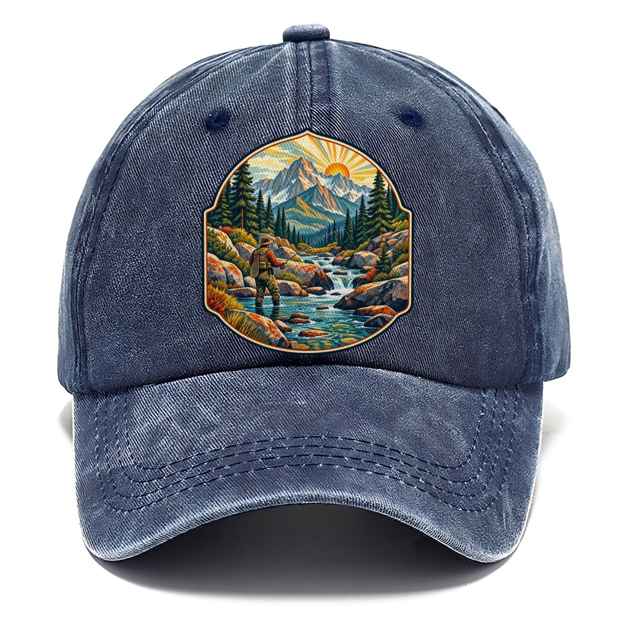 Mountain Creek Headwaters Fishing Club Classic Cap – Twilight Navy