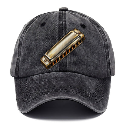 Chrome Harmonica Upright Angle Pastimes Companions Classic Cap – Graphite