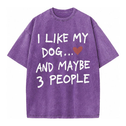 Dog Maybe 3 People Vintage T-shirt – Purple
