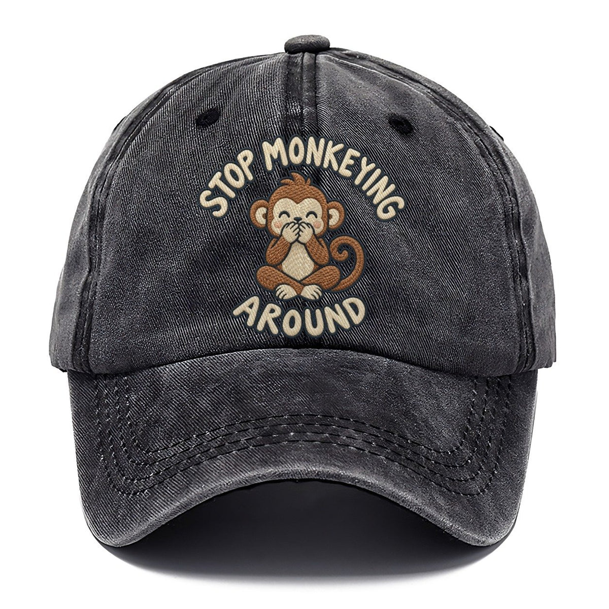 Monkey Animal Puns Classic Cap – Graphite