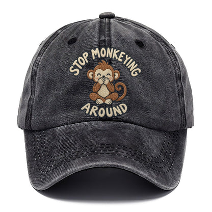 Monkey Animal Puns Classic Cap – Graphite