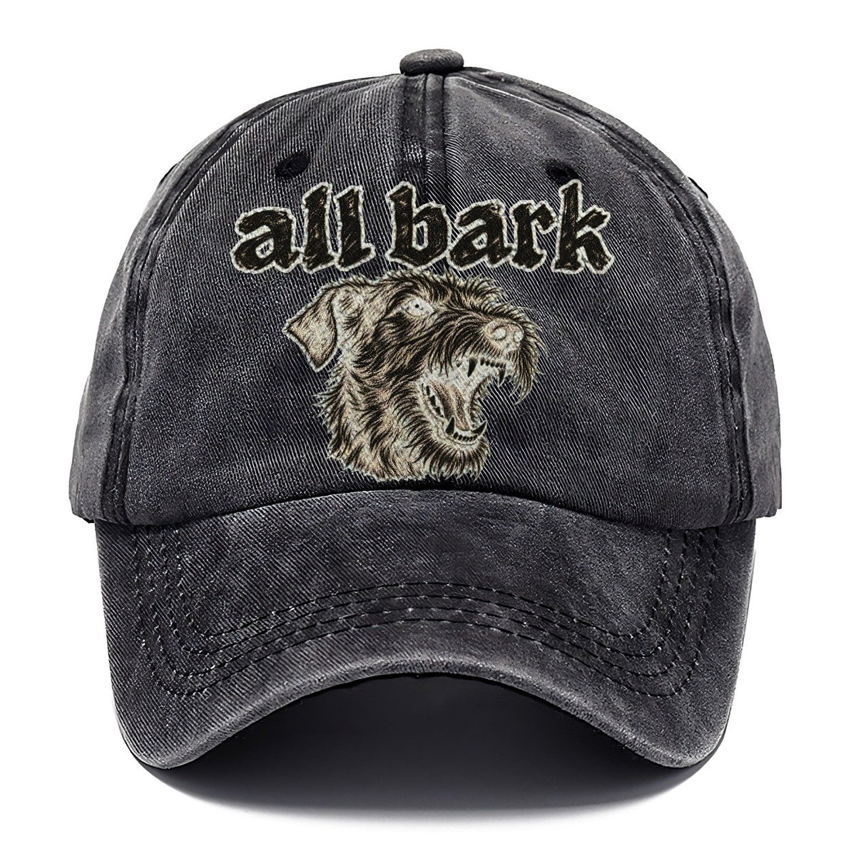 A Snarling Wire Haired Terrier Head In Three Quarter View Bark For Me Classic Cap – Graphite
