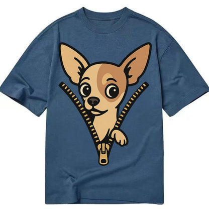 Chihuahua Apple Head Large Pointed Ears Big Round Eyes Tiny Classic T-shirt – Twilight Navy