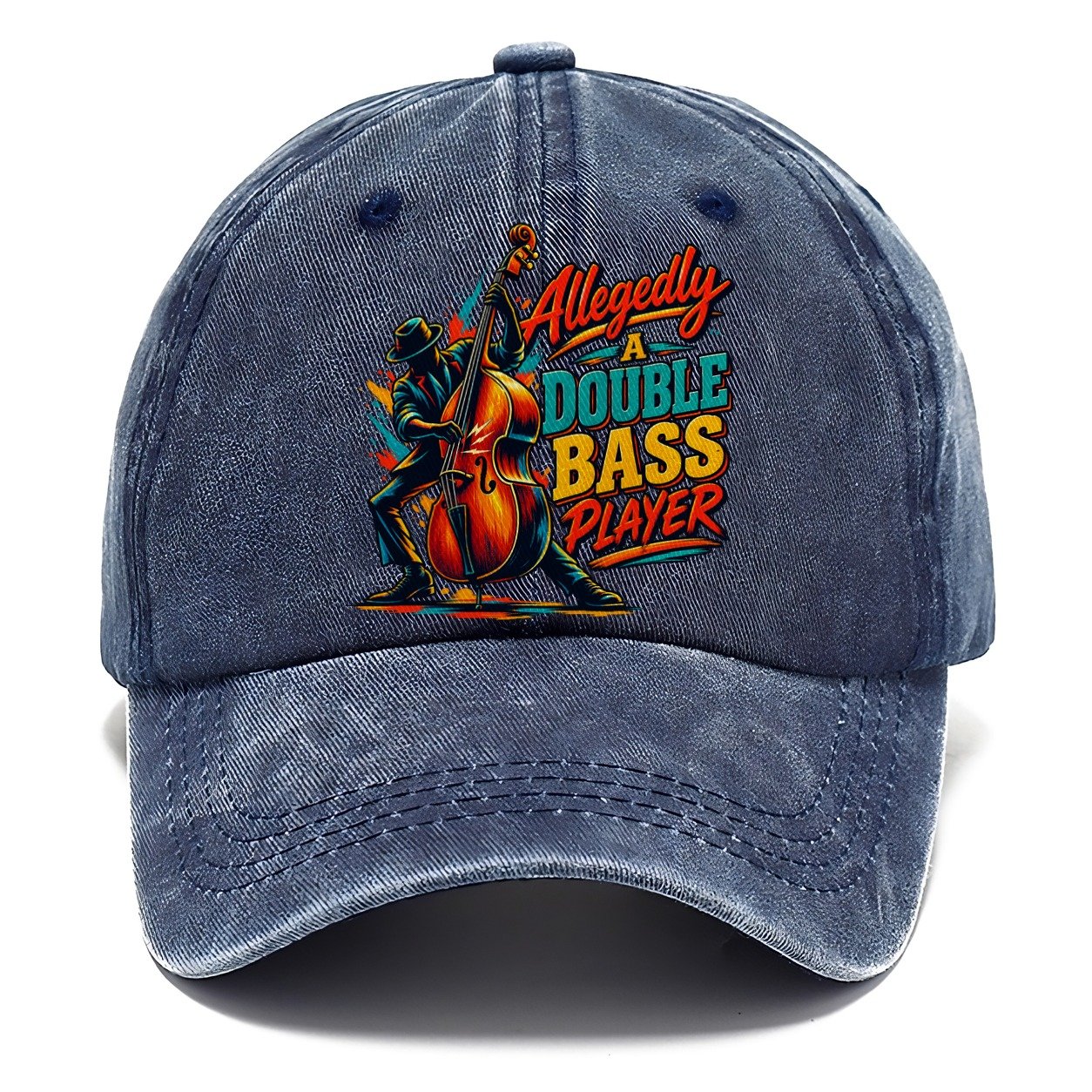 Allegedly A Double Bass Player Music Instruments Classic Cap – Twilight Navy