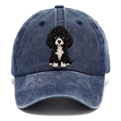 Portuguese Water Dog Sitting Sweetheart Classic Cap – Twilight Navy