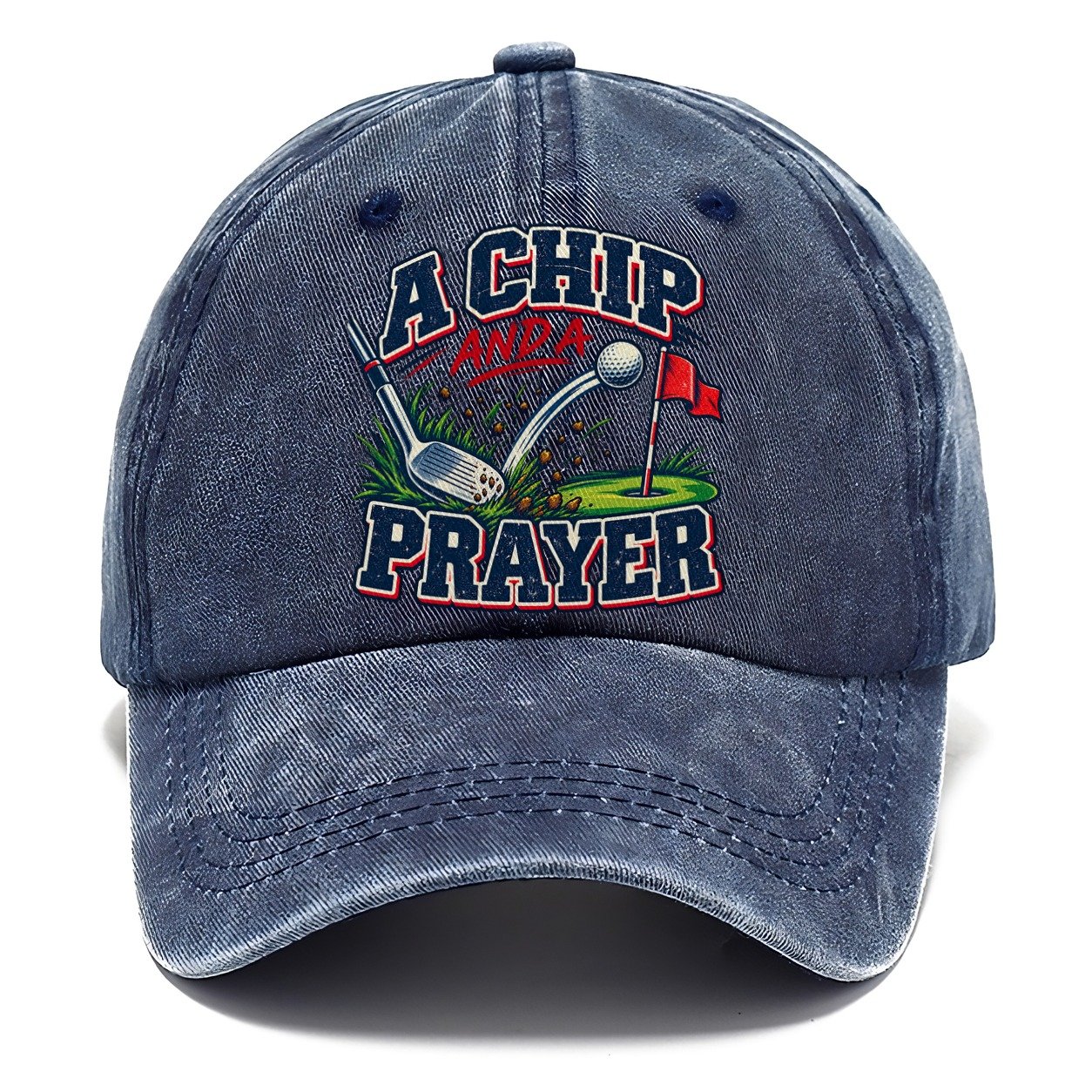 A Chip And A Prayer Golf Life Classic Cap – Twilight Navy