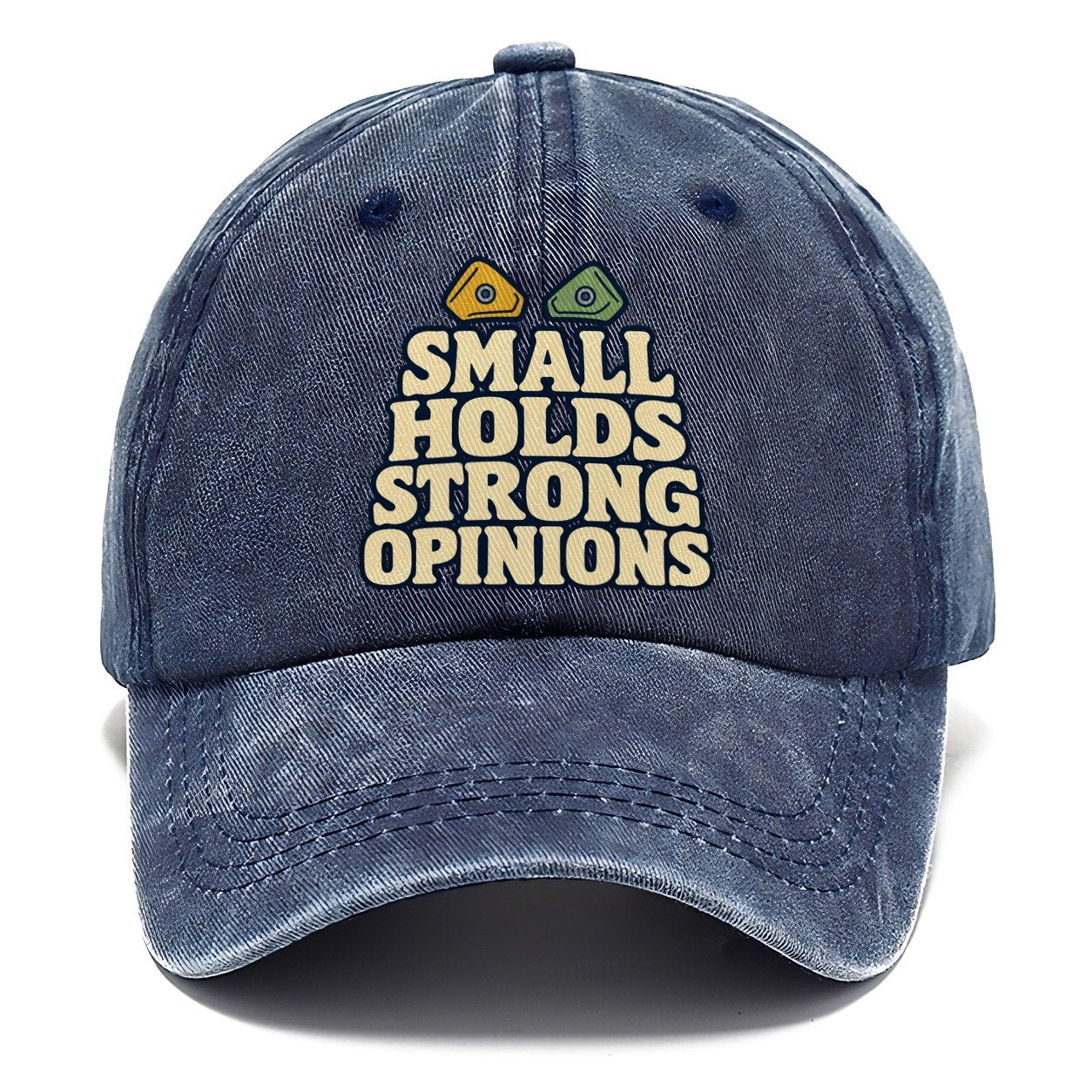 Small Holds Strong Opinions Rock Climbing Classic Cap – Twilight Navy