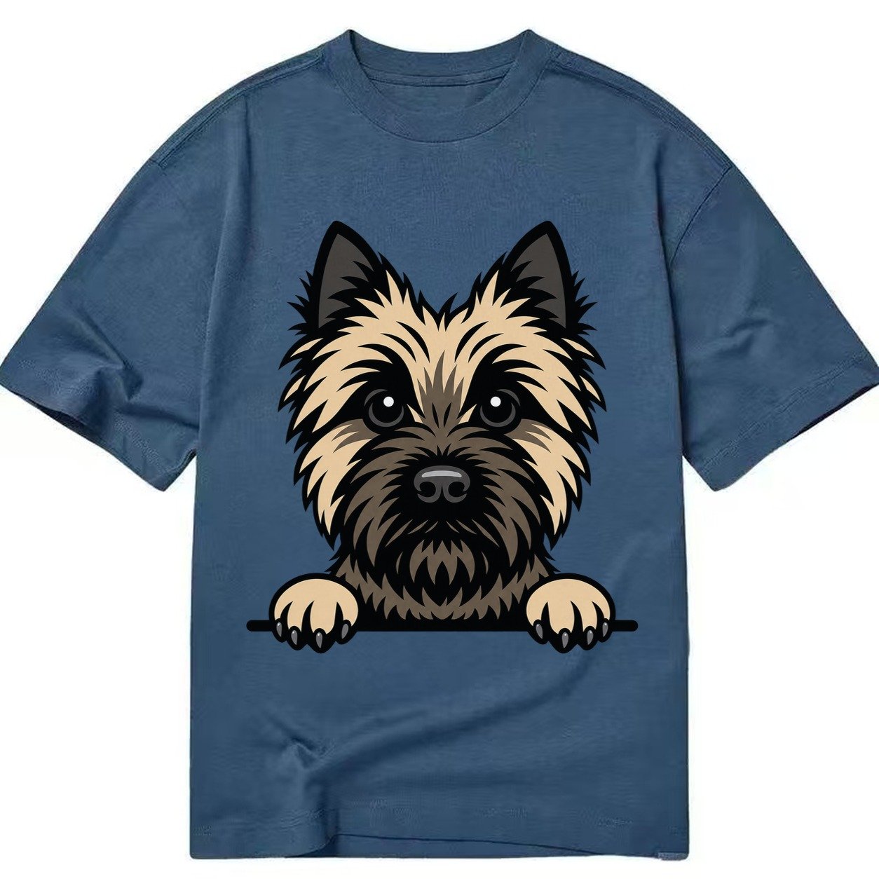 Cairn Terrier Wheaten Colored Pose Classic T-shirt – Twilight Navy