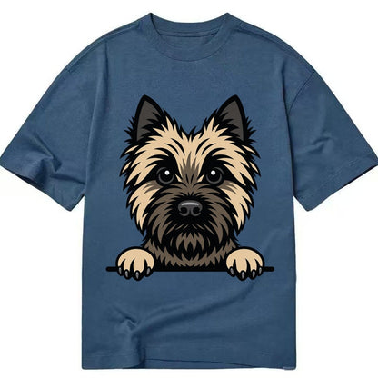 Cairn Terrier Wheaten Colored Pose Classic T-shirt – Twilight Navy