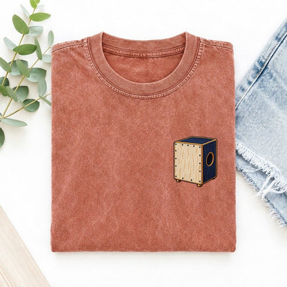 Cajon Sound Circle Left Chest Vintage T-shirt – Terracotta