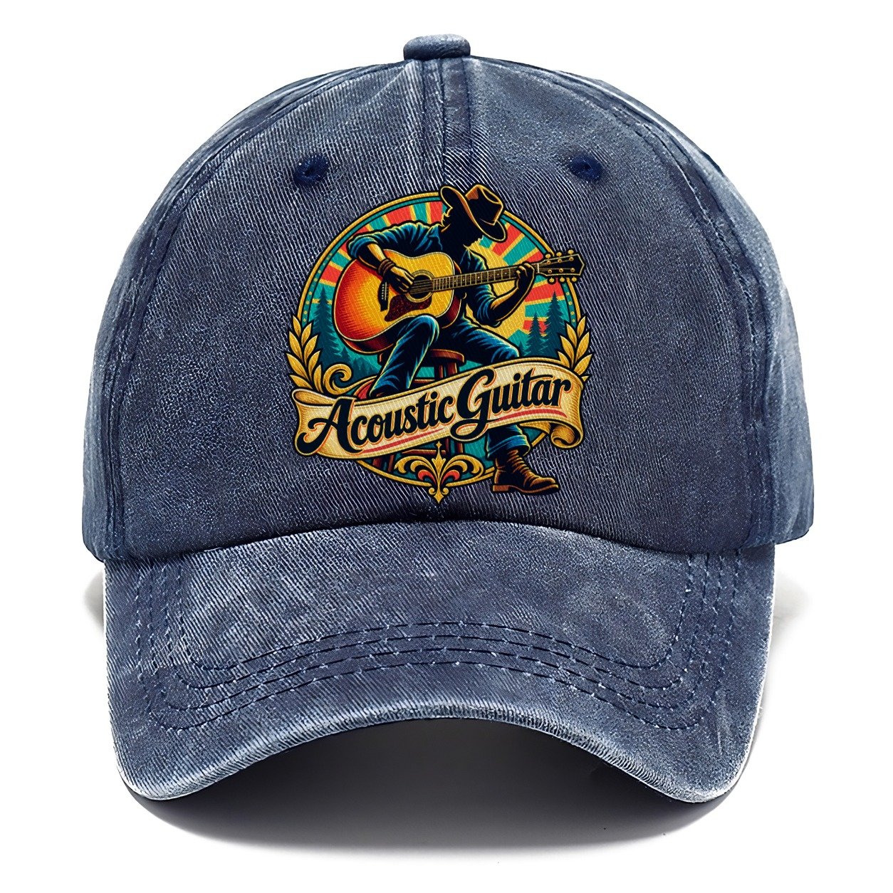 Acoustic Guitar Crest Music Instruments Classic Cap – Twilight Navy