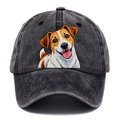 Happy Jack Russell Terrier Portrait Classic Cap – Graphite