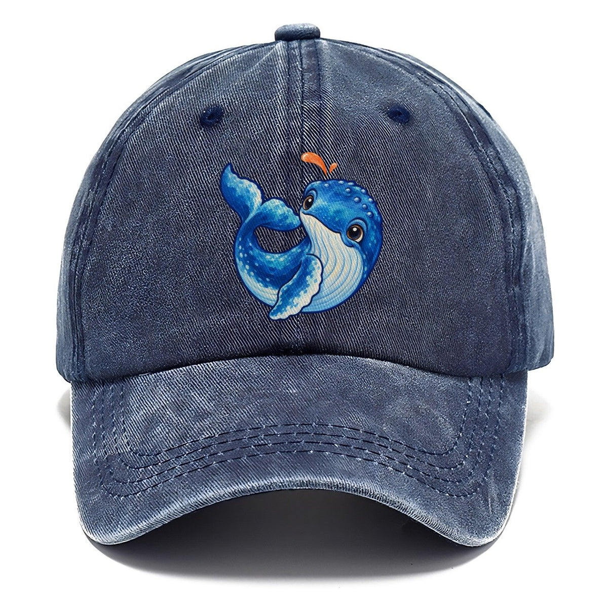 Humpback Whale Tail Curl Sea Sprite Classic Cap – Twilight Navy