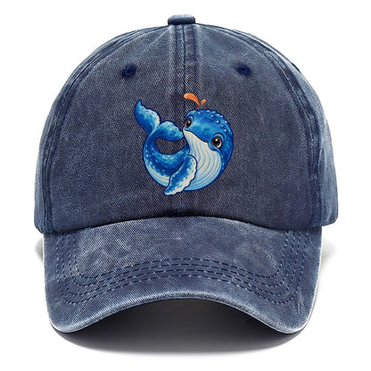 Humpback Whale Tail Curl Sea Sprite Classic Cap – Twilight Navy