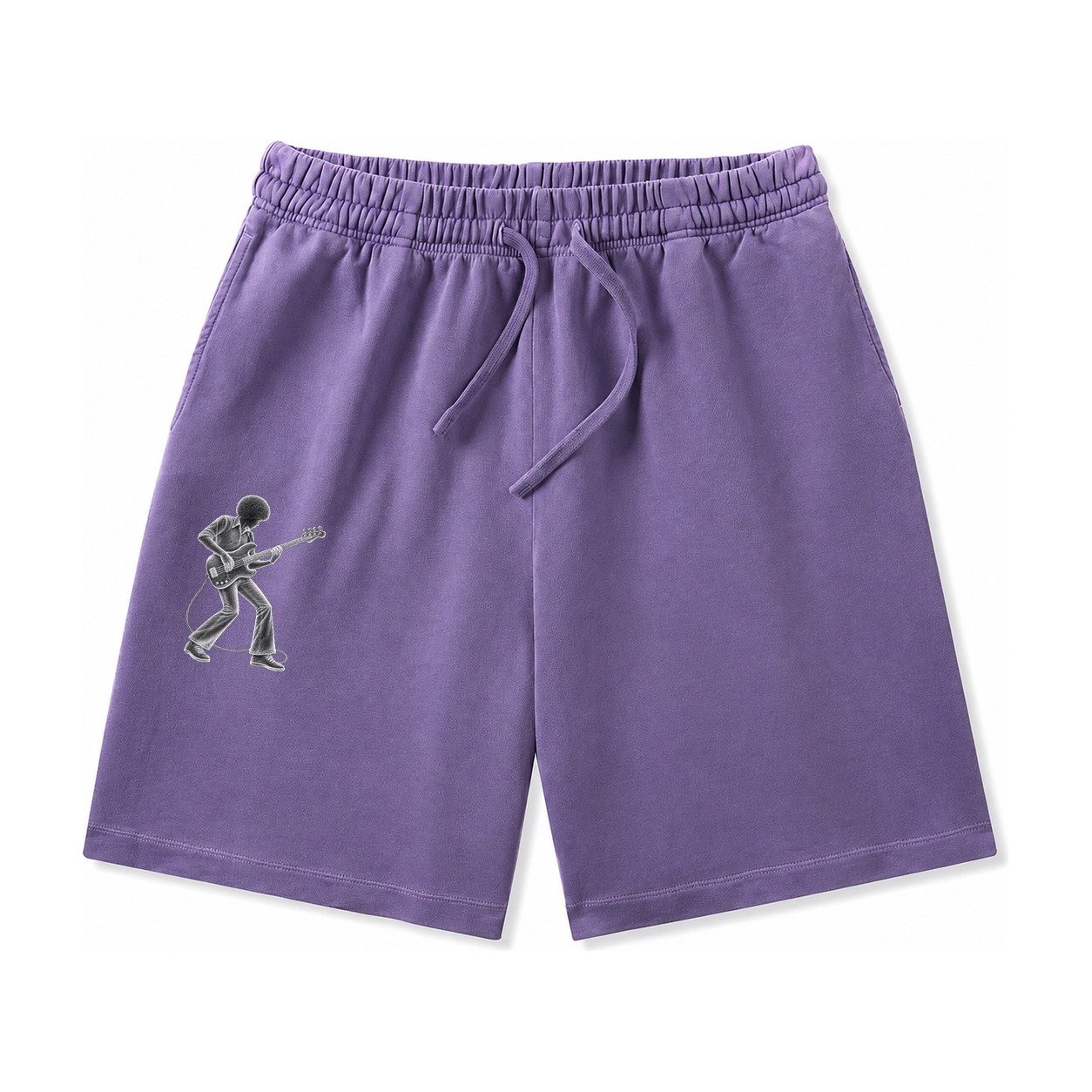 Bass Guitarist Slap Technique Washed Shorts – Purple
