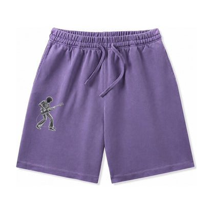 Bass Guitarist Slap Technique Washed Shorts – Purple