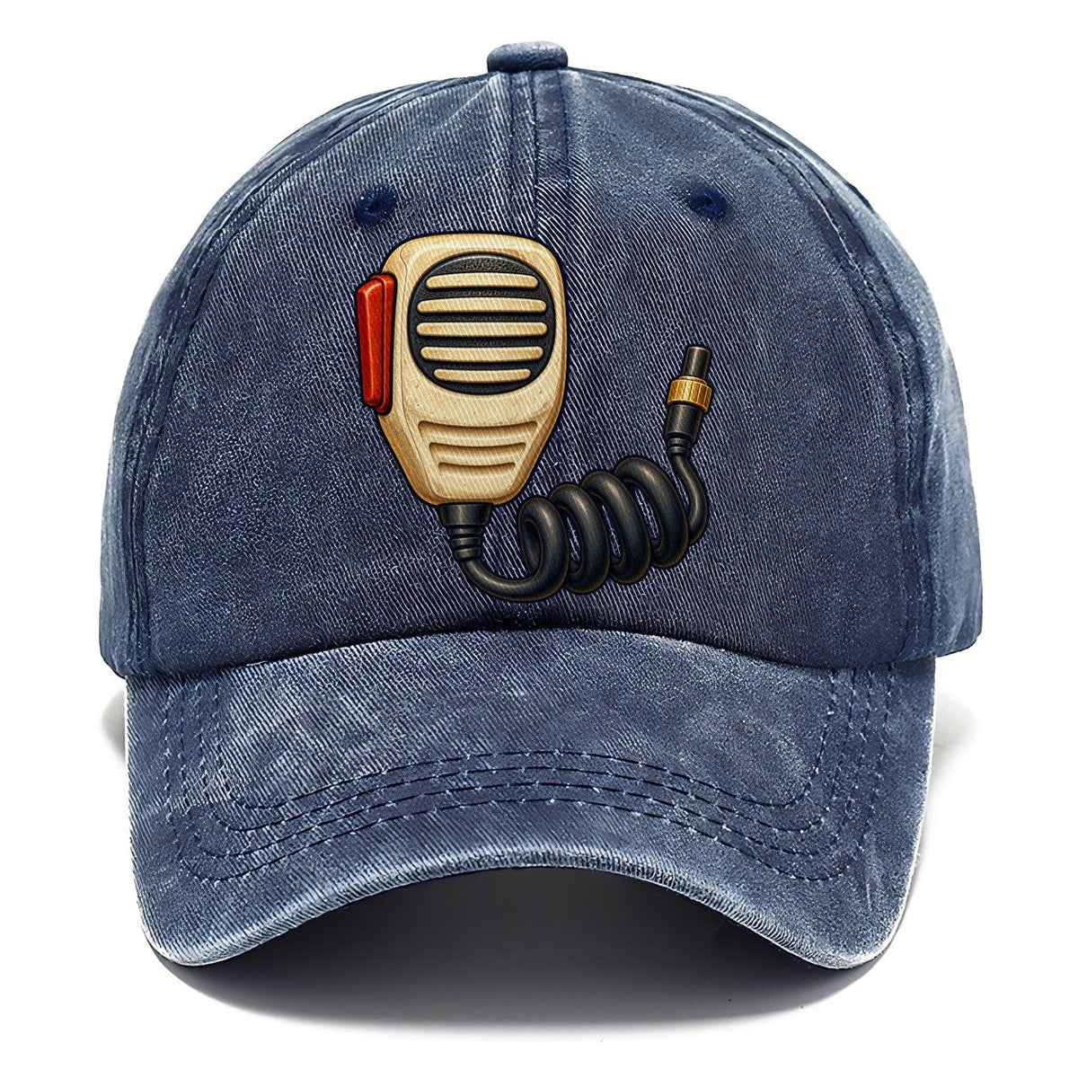 Hand Mic And Coiled Cord Amateur Radio Classic Cap – Twilight Navy