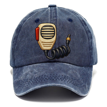 Hand Mic And Coiled Cord Amateur Radio Classic Cap – Twilight Navy