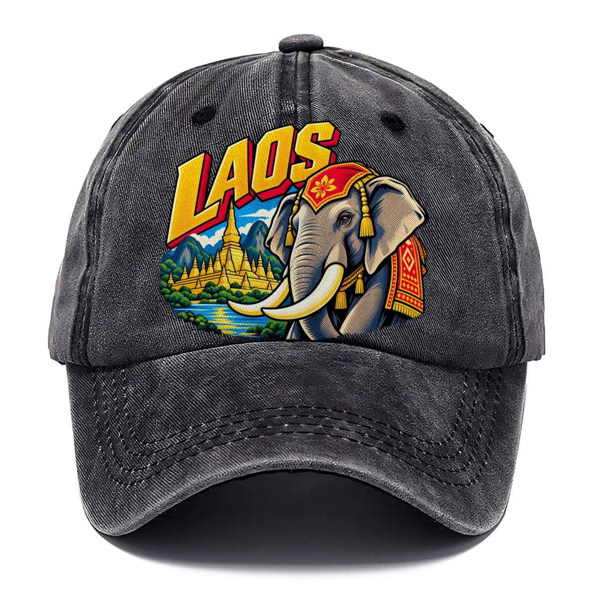LAOS Elephant Temple Classic Cap – Graphite
