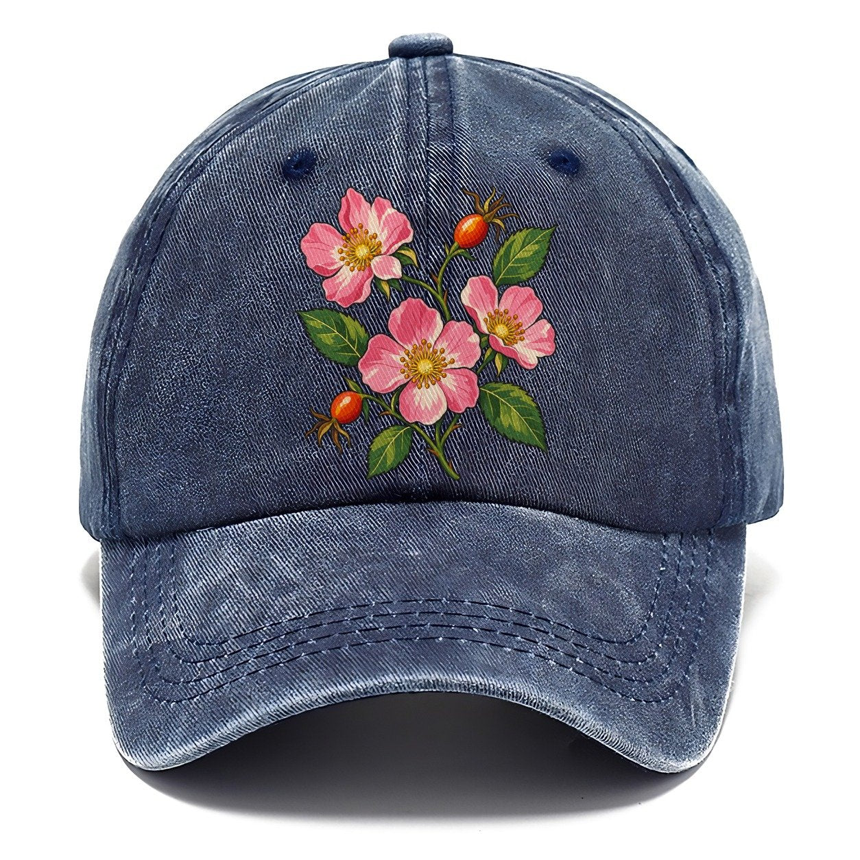 Alberta Wild Rose Canada Cultural Icons Classic Cap – Twilight Navy