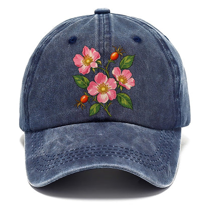 Alberta Wild Rose Canada Cultural Icons Classic Cap – Twilight Navy