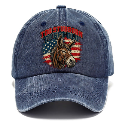 Too Stubborn To Get Old Old Man Strong Classic Cap – Twilight Navy