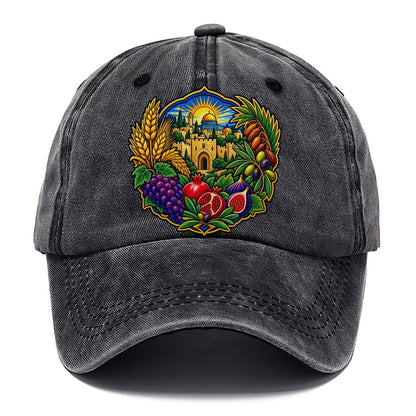 Seven Species Arrangement Jerusalem Classic Cap – Graphite