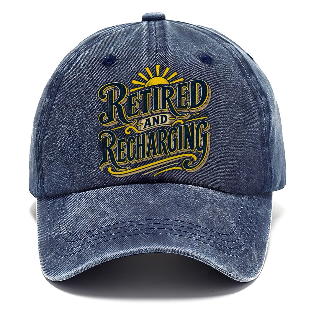 Retired And Recharging Retired Living Classic Cap – Twilight Navy