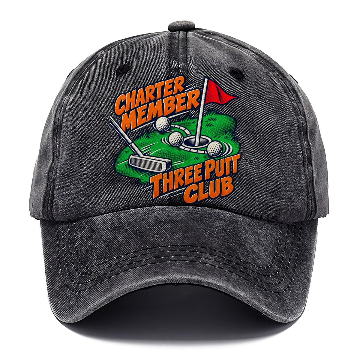 Three Putt Club Golf Life Pop Art Classic Cap – Graphite