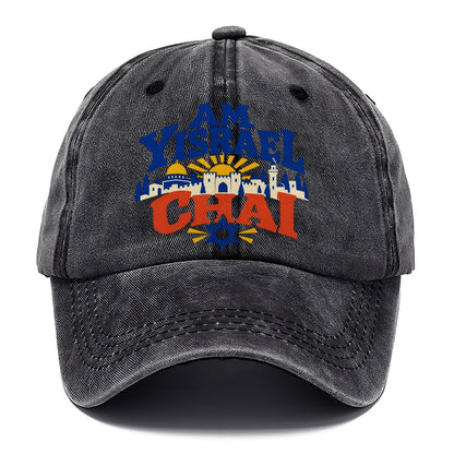 Am Yisrael Chai Lettering Jerusalem Classic Cap – Graphite