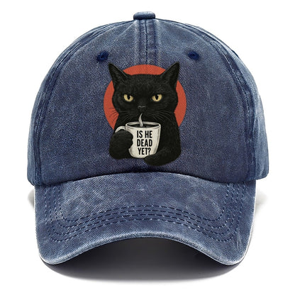 Is He Dead Yet Cat Classic Cap – Twilight Navy