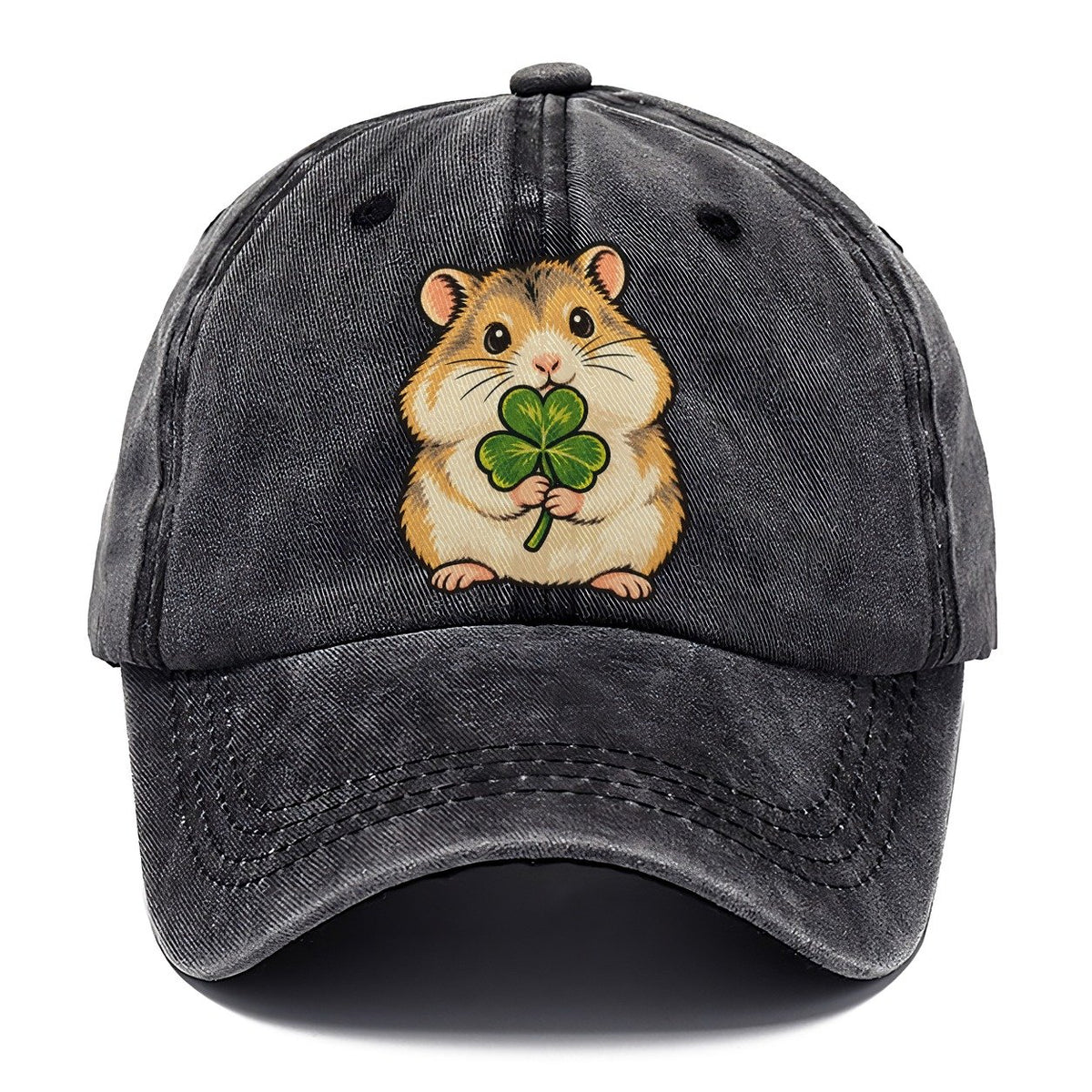 Hamster Clover Hold Small Pet Logos Classic Cap – Graphite