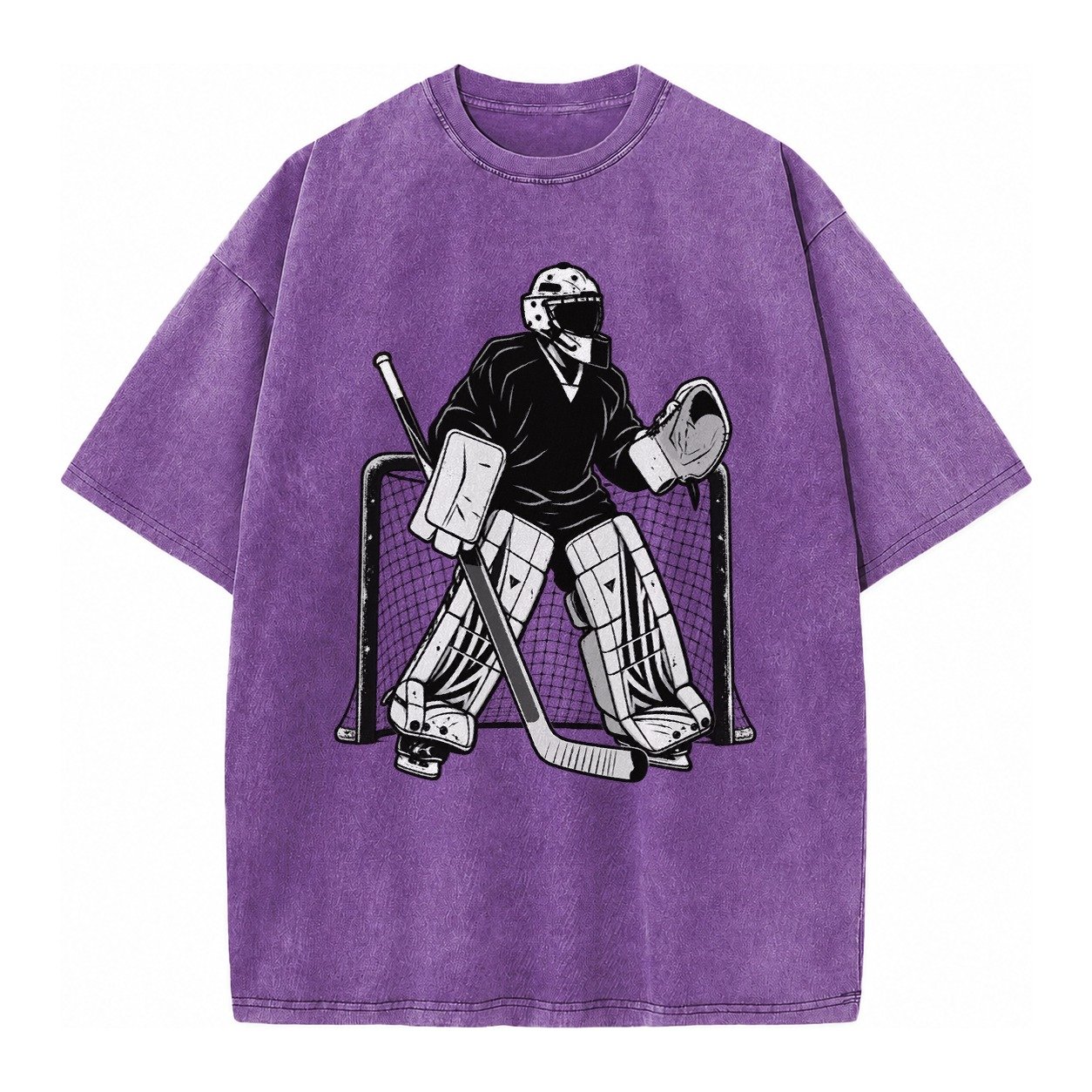 Hockey Goalie Vintage T-shirt – Purple