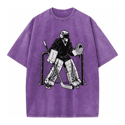 Hockey Goalie Vintage T-shirt – Purple